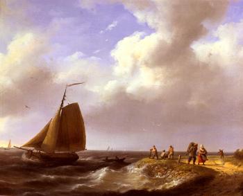 Johannes Hermanus Koekkoek : A fresh Breeze Off The Dutch Coast